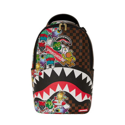 Sprayground Sharks in Stickers DLXSV Backpack