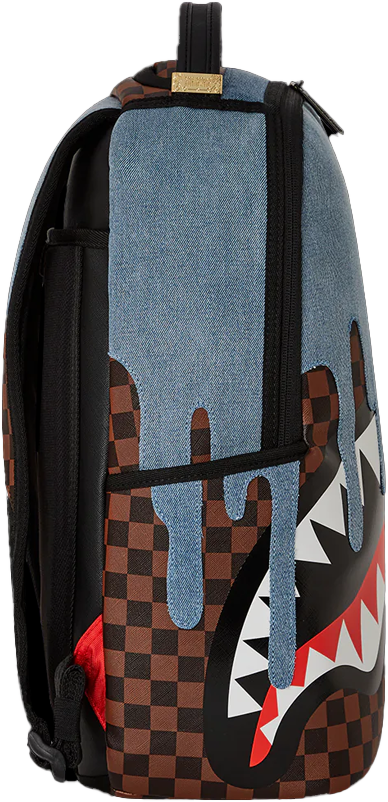 Sprayground Sharks Denim Drip DLXSV Backpack