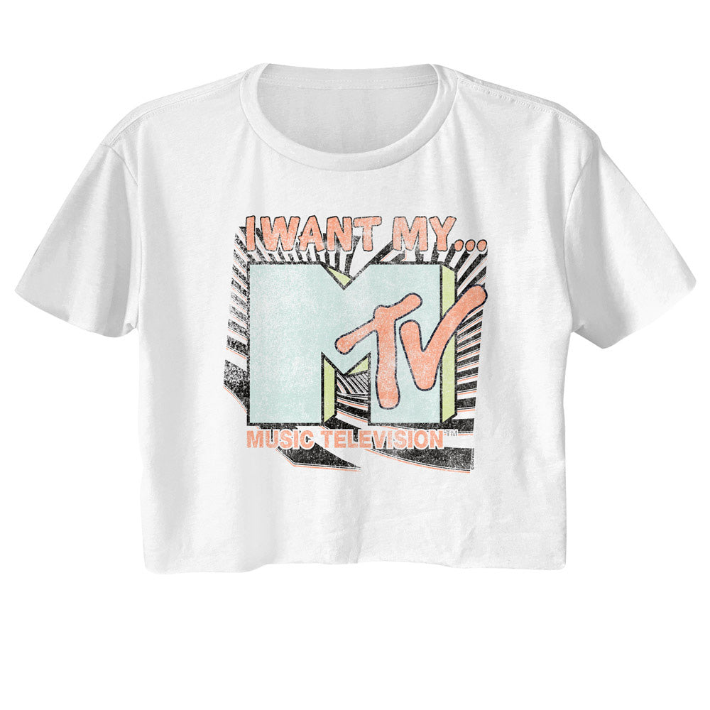 Women's MTV I Want My MTV Crop Tee