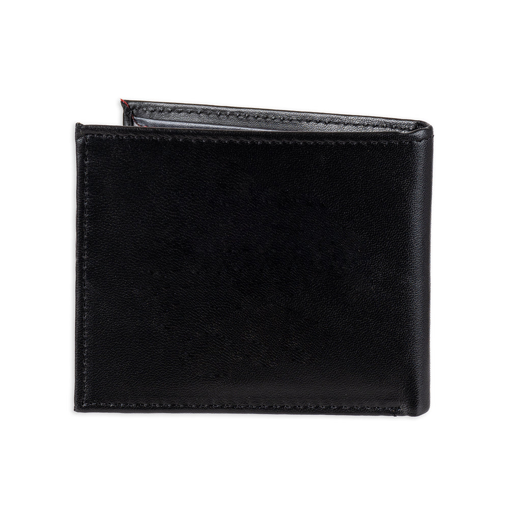 Tommy Hilfiger Men's Black Leather Wallet with 6 Credit Card Pockets and Removable ID Window 31TL13X008